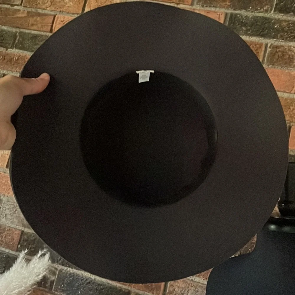 Charcoal Wide Brimmed Wool‎ Hat